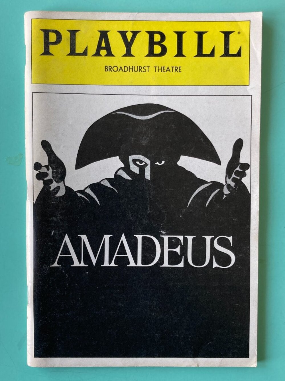 Amadeus Playbill Mark Hamill David Birney Maureen Moore John Horton Creased 1983